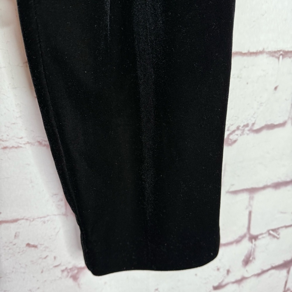 R&M RICHARDS 14P Black Velvet Velour Elastic Waist Pull On Pants 14 PETITE - Picture 5 of 12
